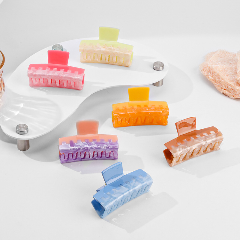 Blocage de couleur 7,5 cm Acétate Hiar Clips Accessoires de cheveux pour les filles