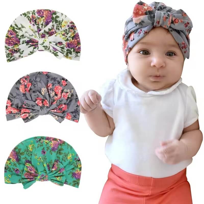 Casquette en coton, bandeaux pour bébé, Turban