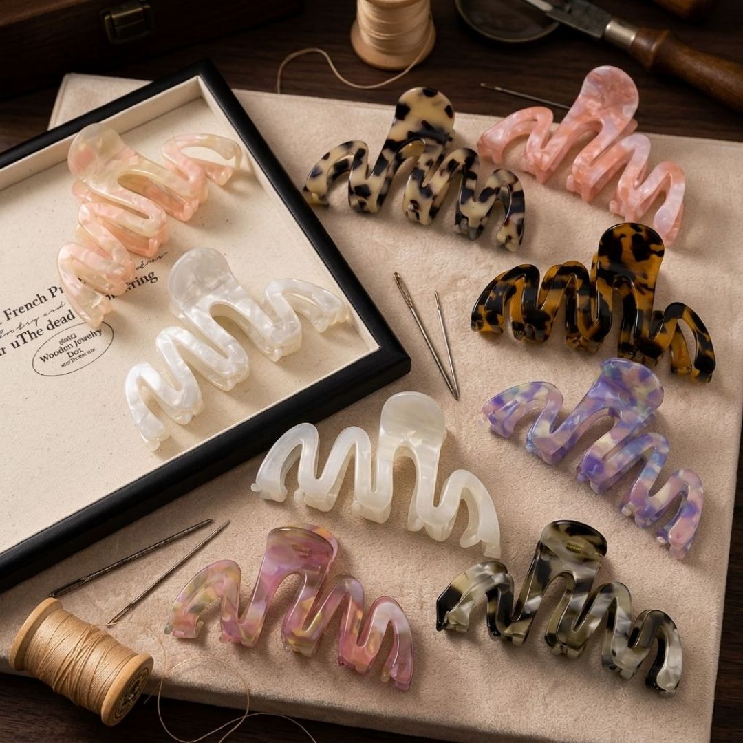 Pinces à cheveux en acétate pour femmes et filles, nouveau Design à la mode, Logo personnalisé, vague européenne et américaine, 10.5cm, accessoires pour cheveux de requin