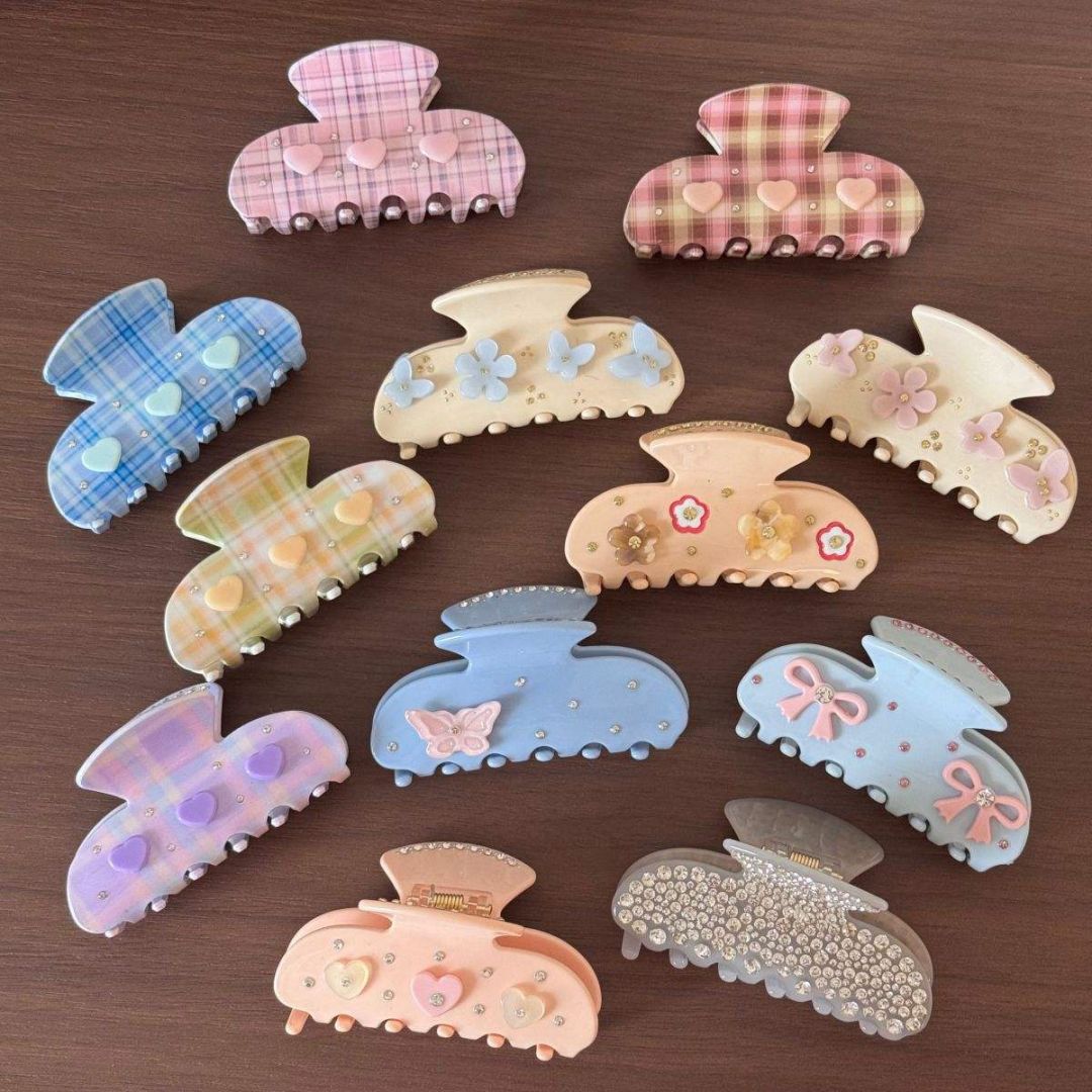 Pinces à cheveux en cristal de haute qualité, Logo personnalisé, strass de luxe, en acétate de Cellulose, accessoires pour femmes et filles