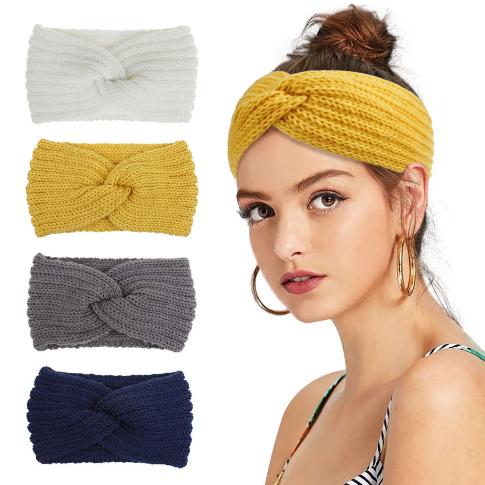 Femmes Filles Bandau à tête tricotée La tête enveloppe des coiffures au crochet