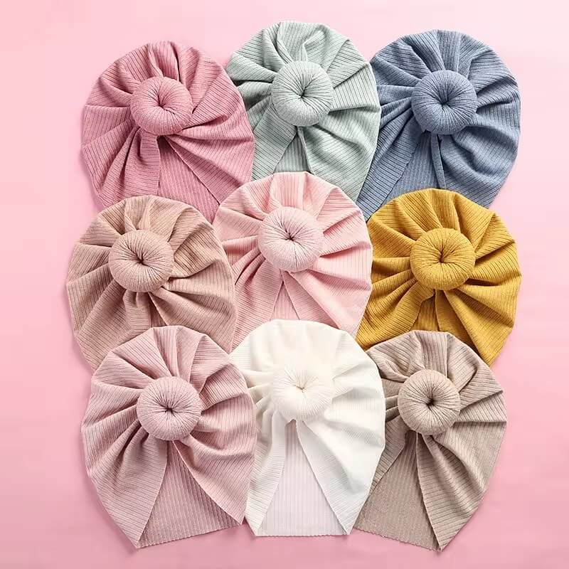 Noeud Turban Cheveux Donut Bébé Bonnet Bonnet